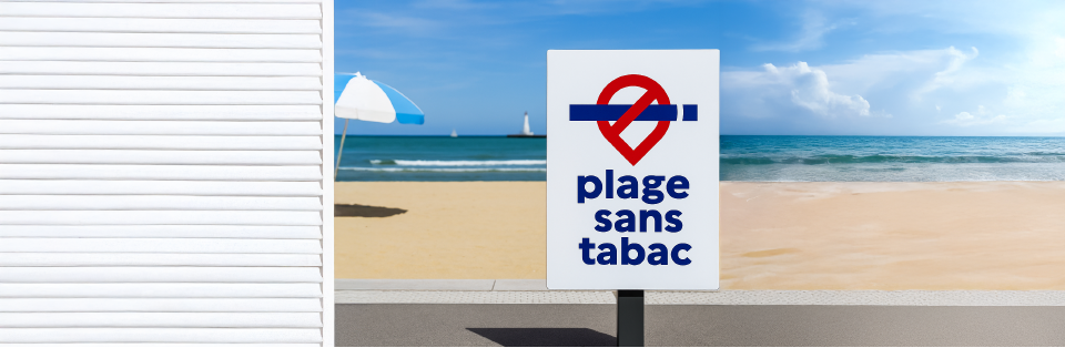 panneau plage sans tabac
